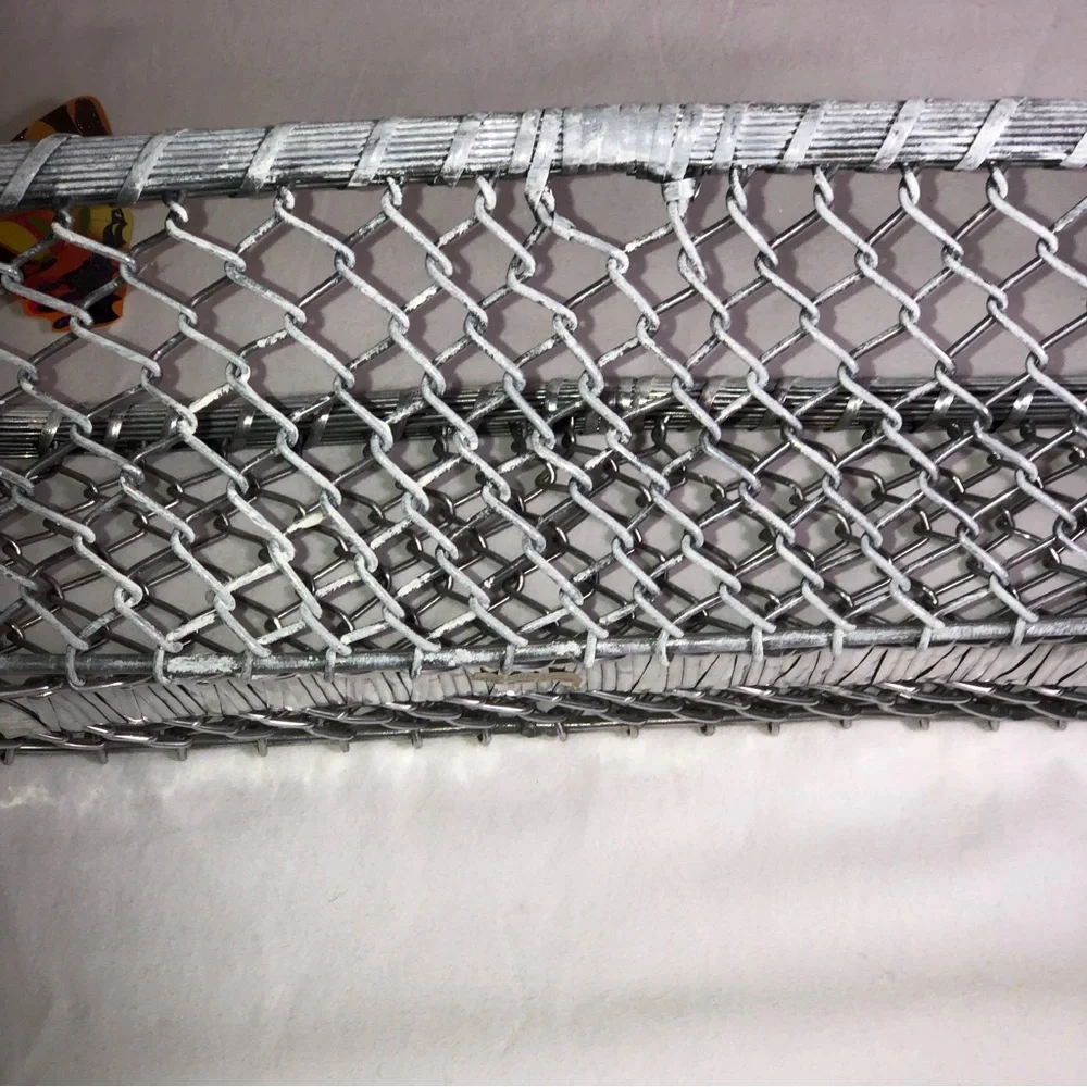 Decorative Oblong Silver Wire Basket, Metal Basket, very sturdy, pre-owned